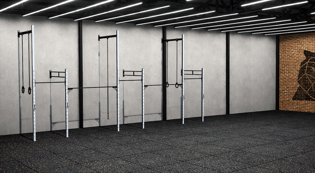 Elite Rack 3 - 60x60 Colorido - 3 colunas altas 4,50 - 3 colunas baixas 2,75 - 3 posições Squat