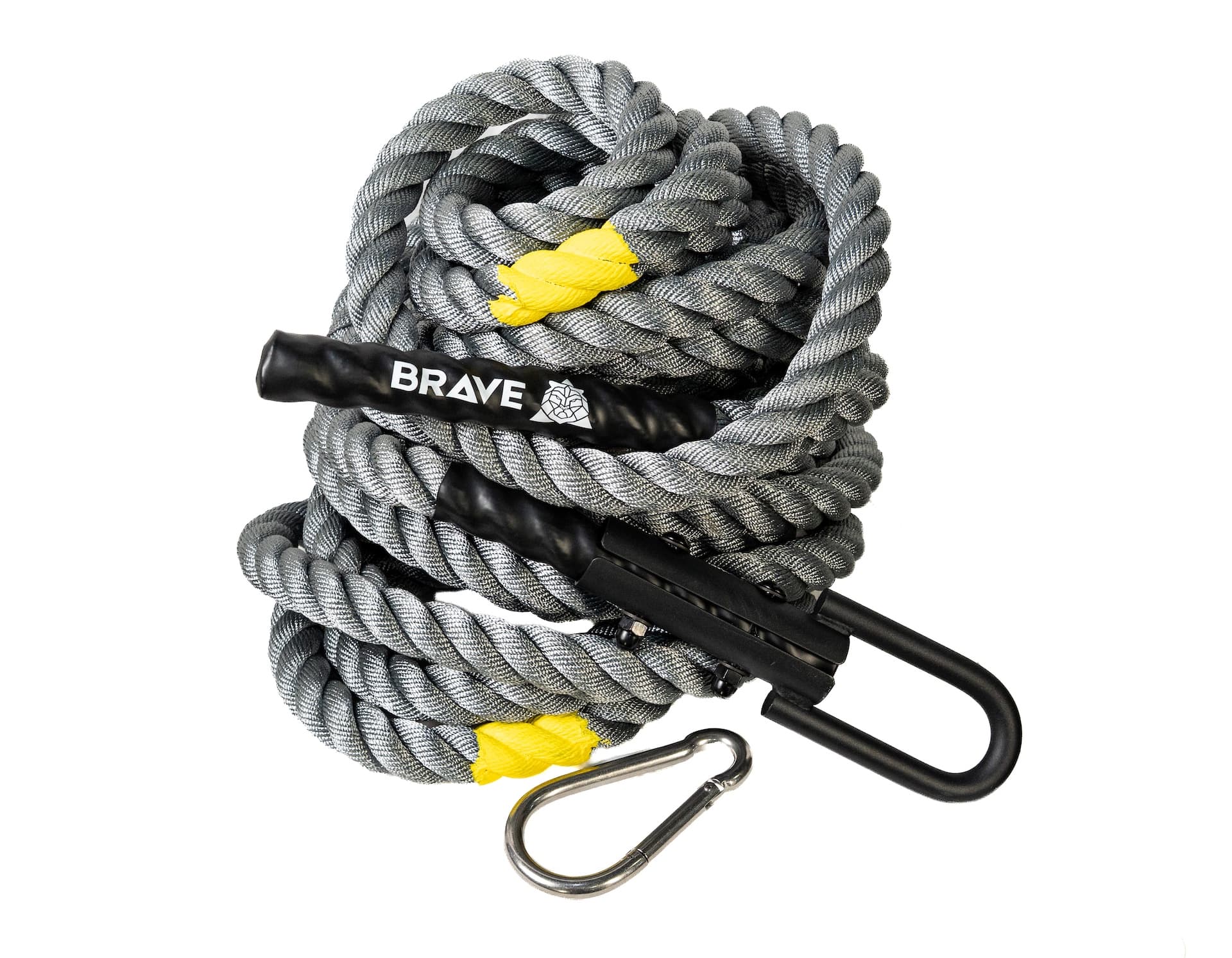 Sled Tech Rope 38mm CINZA - 15 metros + Ponteira de Aço