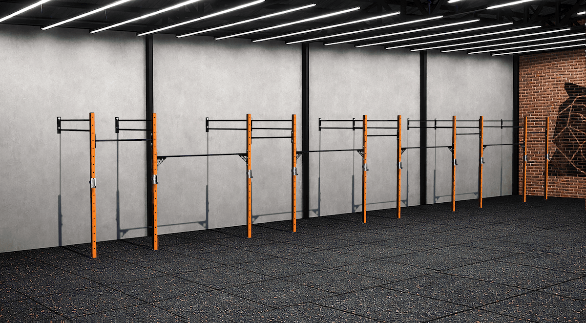 Wall Rack 9- 60x60 Colorido - 18 Colunas baixas 2,75 - 9 posições Squat