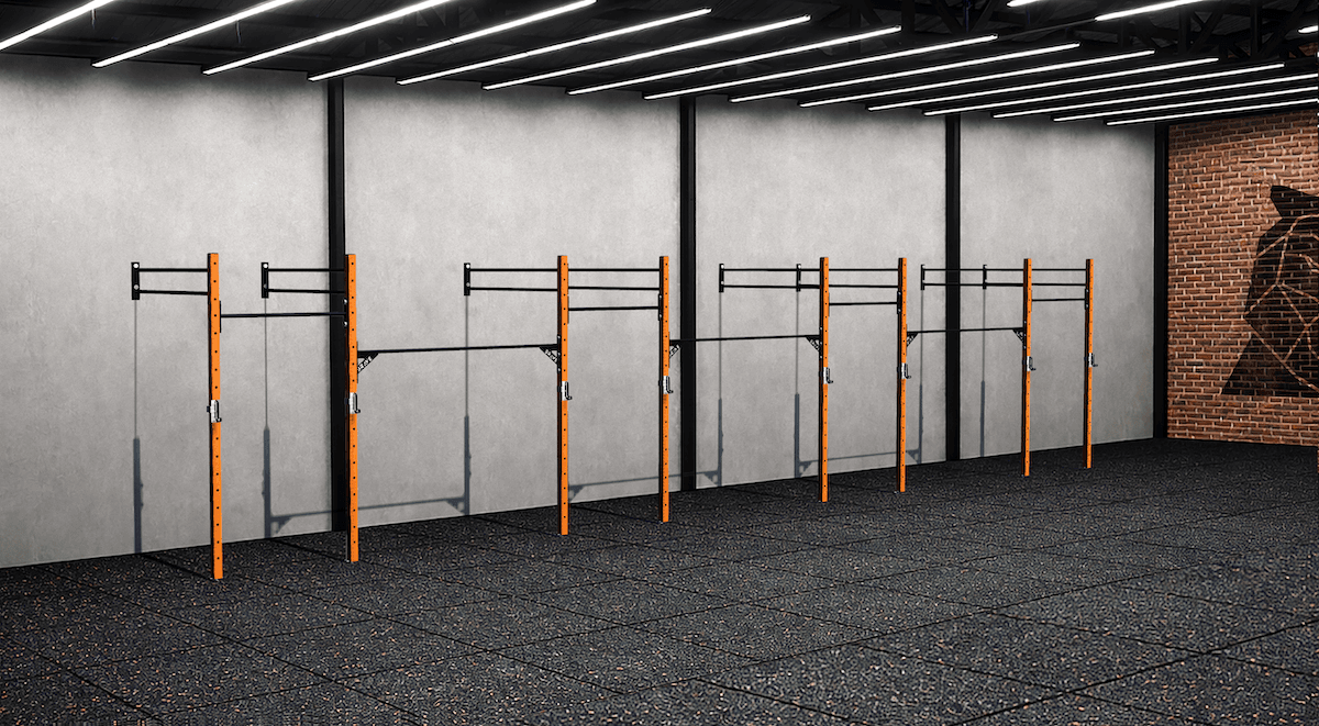 Wall Rack 4 - 60x60 - 3mm espess. - 4 Módulos Squat - 8 colunas 2,75 - Colorido