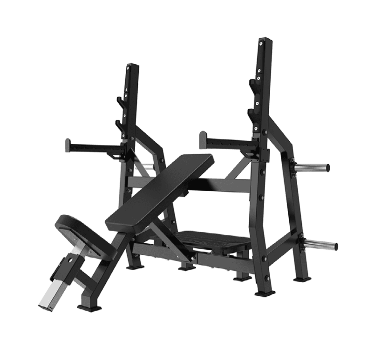 Banco de Supino Inclinado com Suporte para Anilhas - Hard Plate Loaded