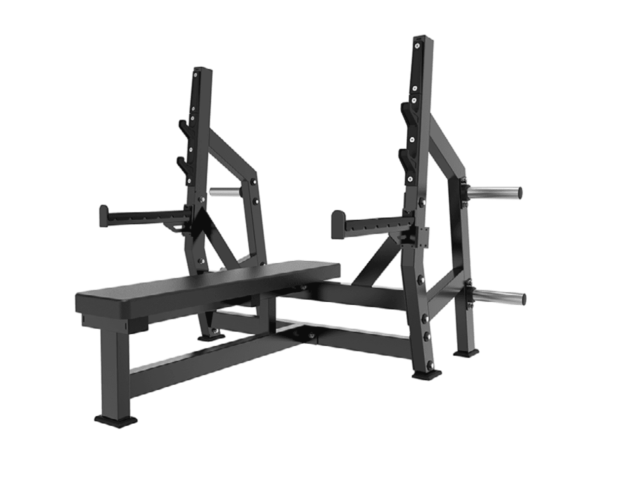 Supino Reto com Suportes para Anilha - Hard Plate Loaded