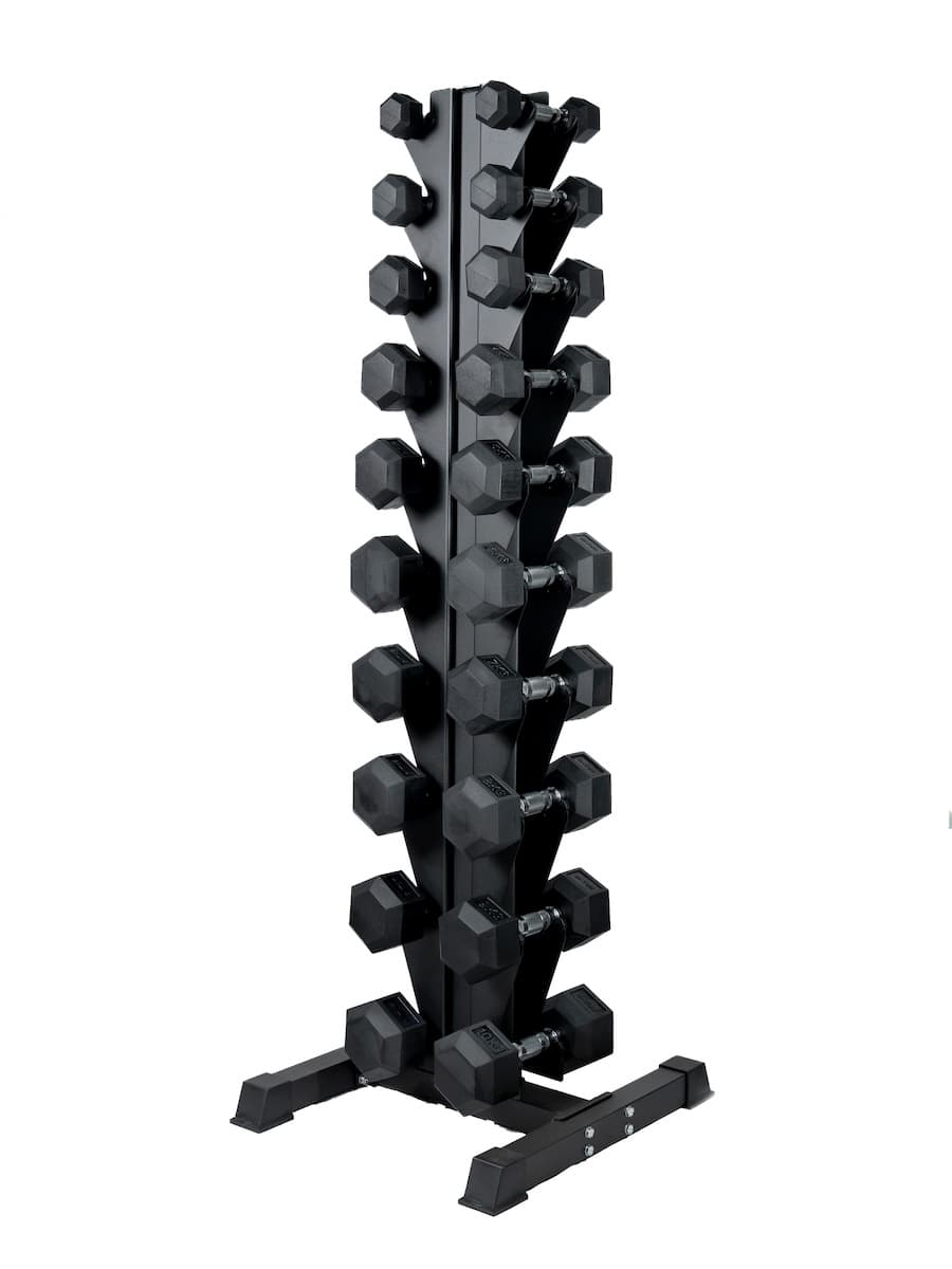 Kit de Dumbbell Cromado 1 a 10kg + Torre Suporte - Imagem Principal