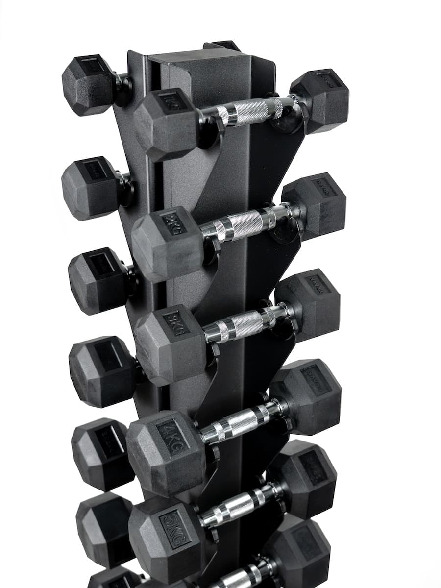 Kit de Dumbbell Cromado 1 a 10kg + Torre Suporte - Miniatura 2