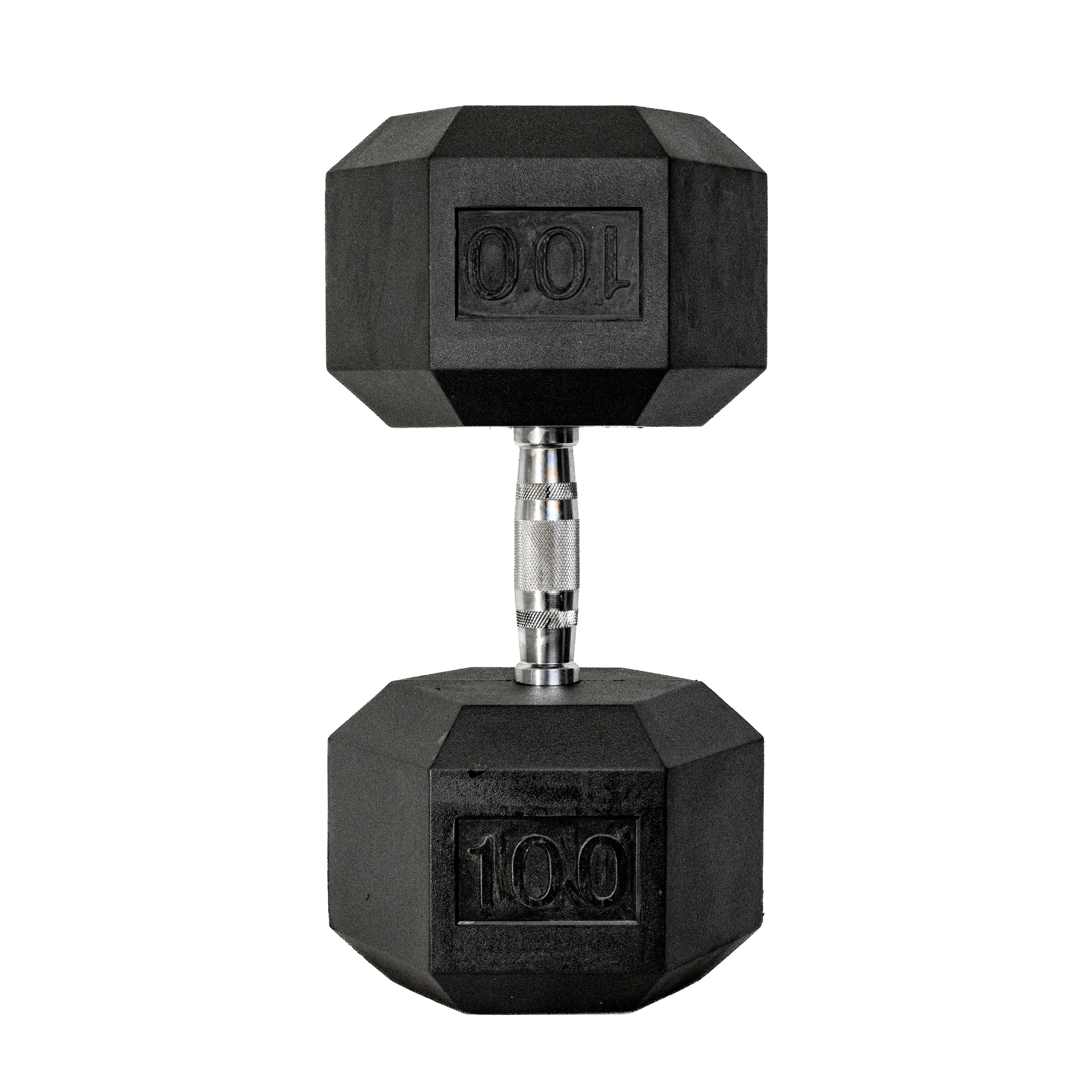 Dumbbell EVO Cromado Vulcanizado 100lb - Imagem Principal