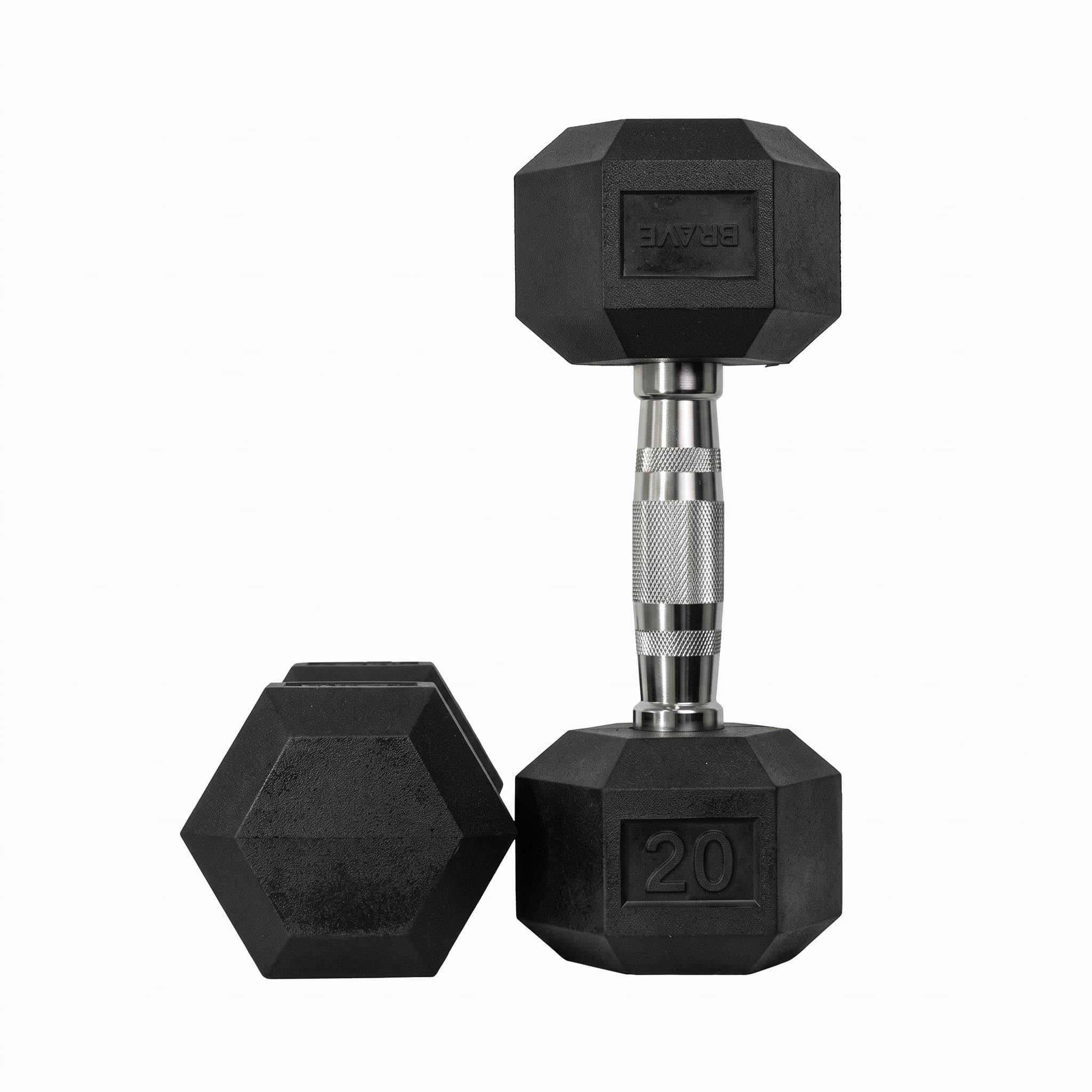 Dumbbell EVO Cromado Vulcanizado 20lb - Imagem Principal
