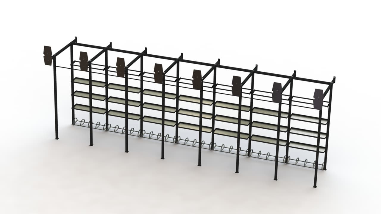 Hybrid Rig - 8 Targets - 7 Módulos Storage - 9,5 Metros Comprimento