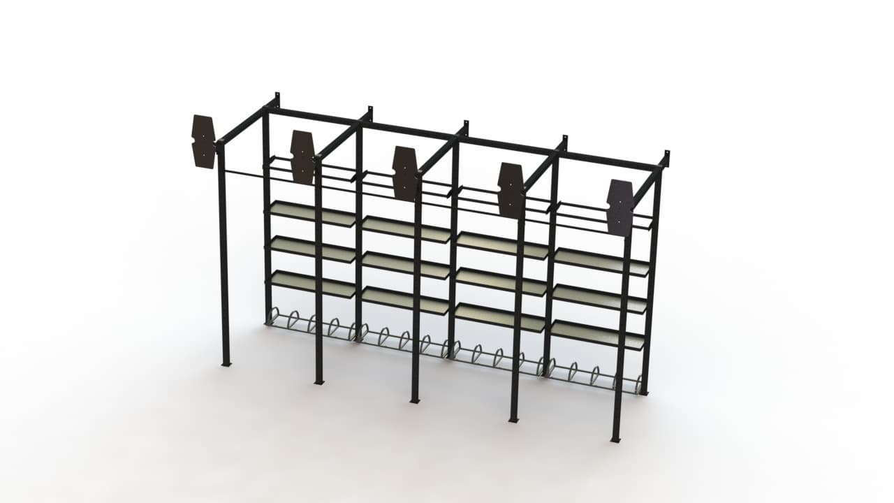 Hybrid Rig - 5 Targets - 4 Módulos Storage - 5,4 Metros Comprimento