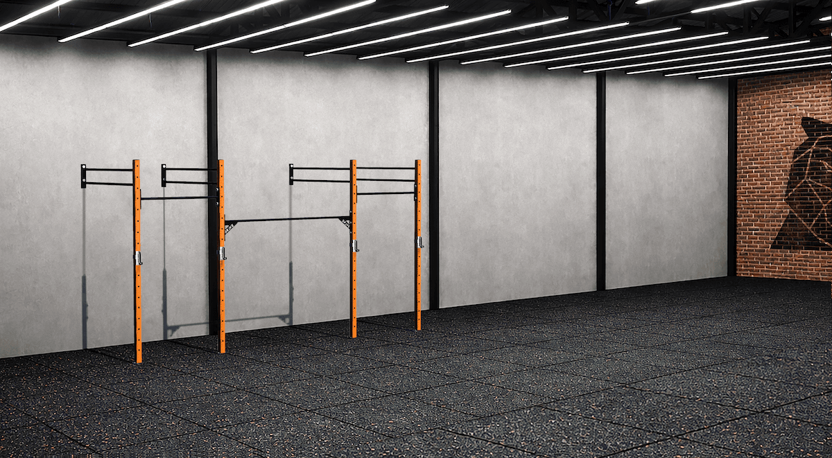 Wall Rack 2 - 60x60 Colorido - 4 Colunas baixas 2,75 - 2 posições Squat
