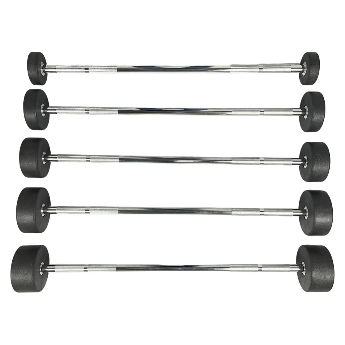 Kit 5 Barras Retas Montadas - 10/15/20/25/30kg - Imagem Principal