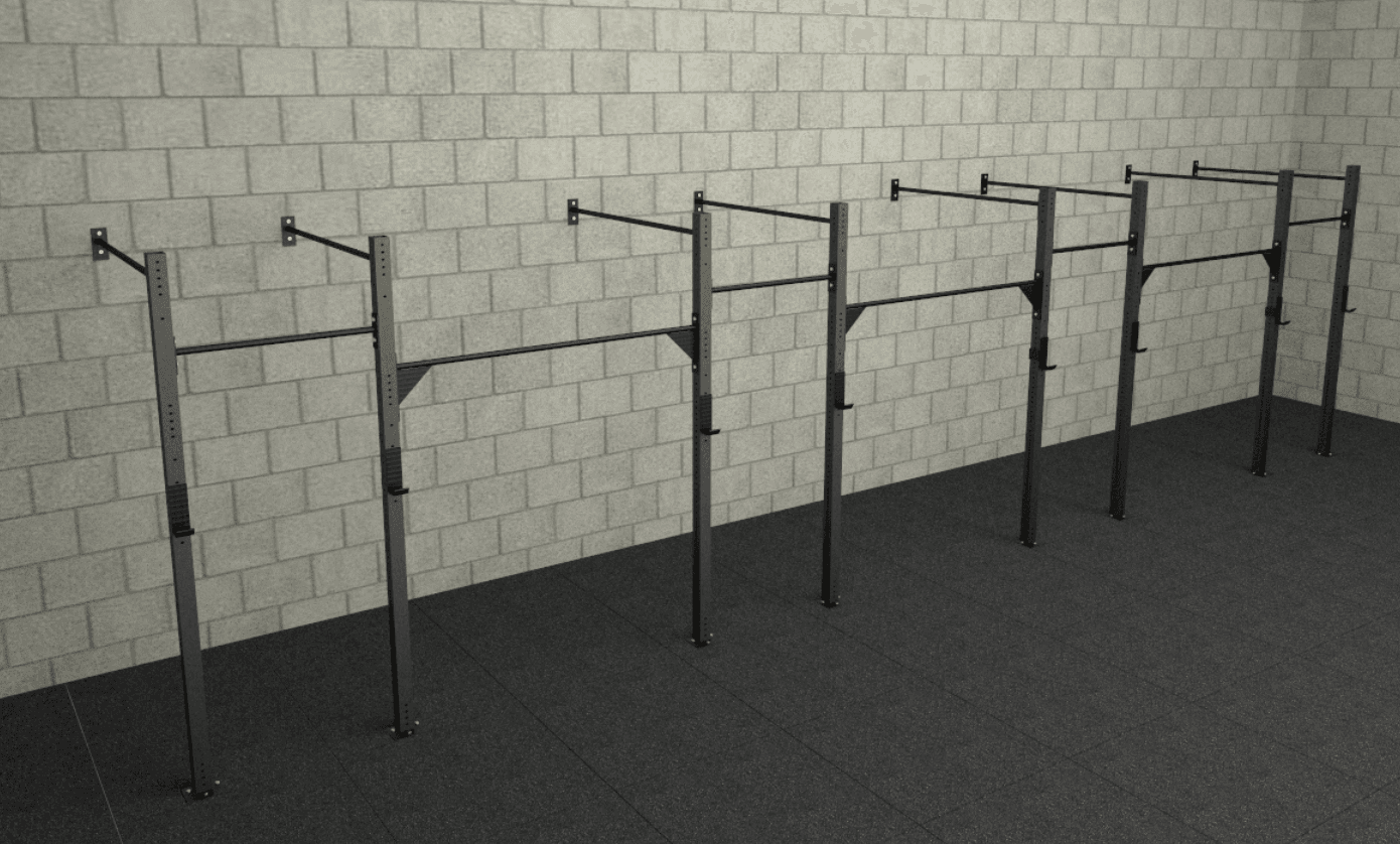 Wall Rack 7 - 60x60 Colorido - 14 Colunas baixas 2,75 - 7 posições Squat