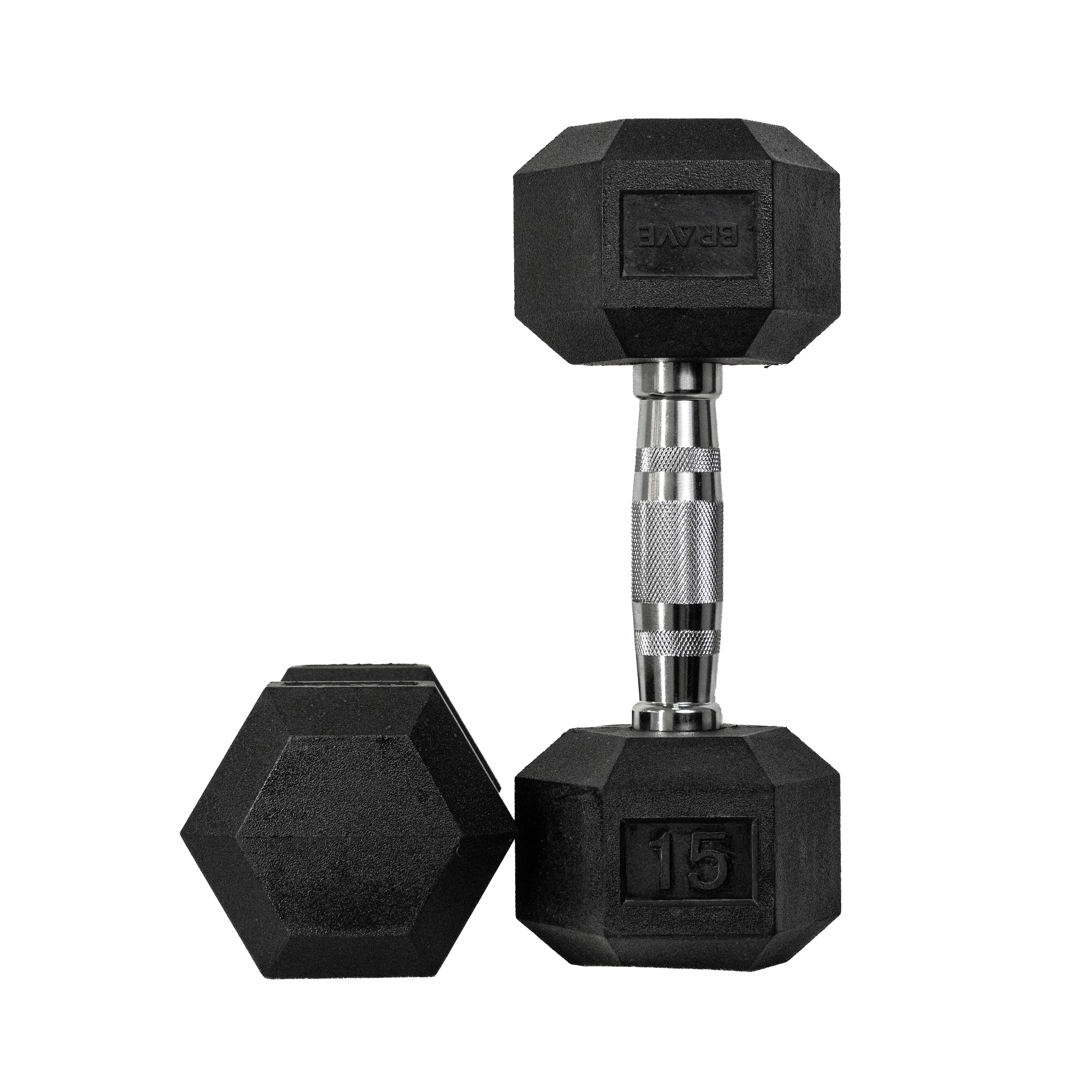 Dumbbell EVO Cromado Vulcanizado 15lb - Imagem Principal