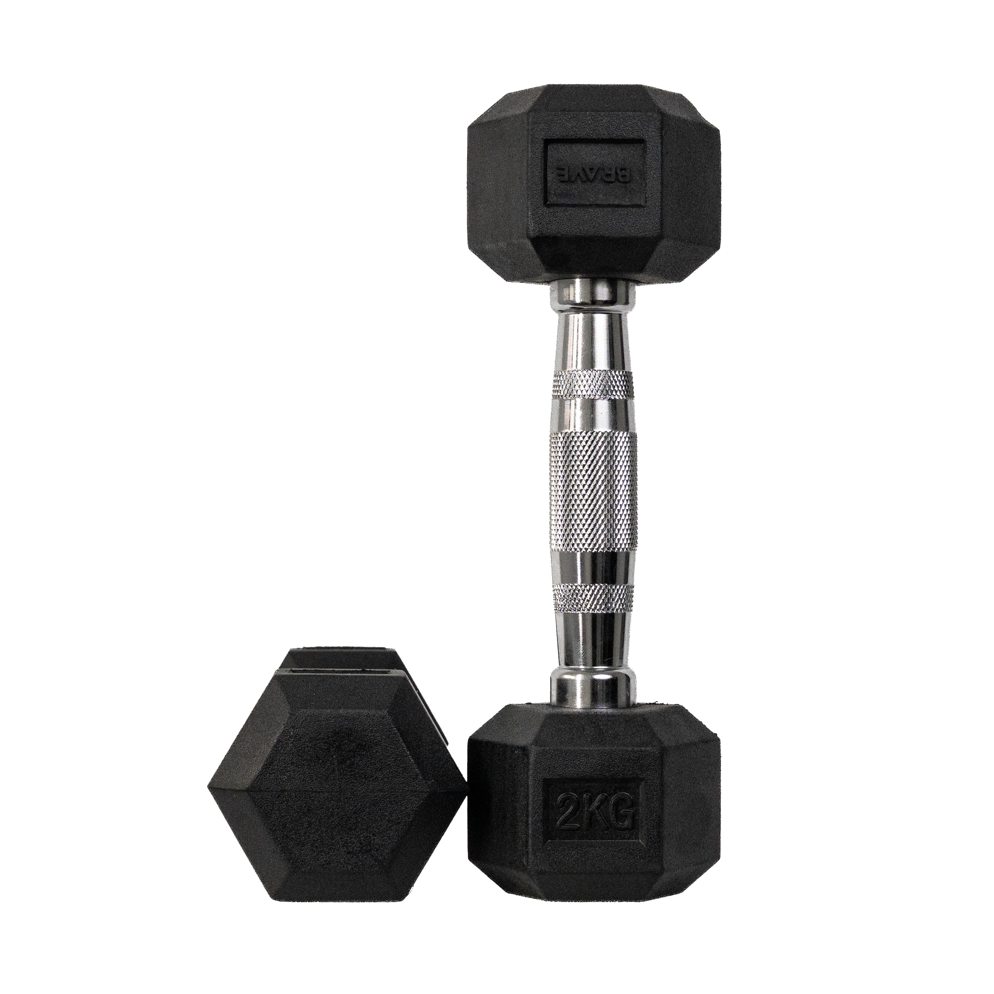 Dumbbell EVO Cromado Vulcanizado 2kg - Imagem Principal