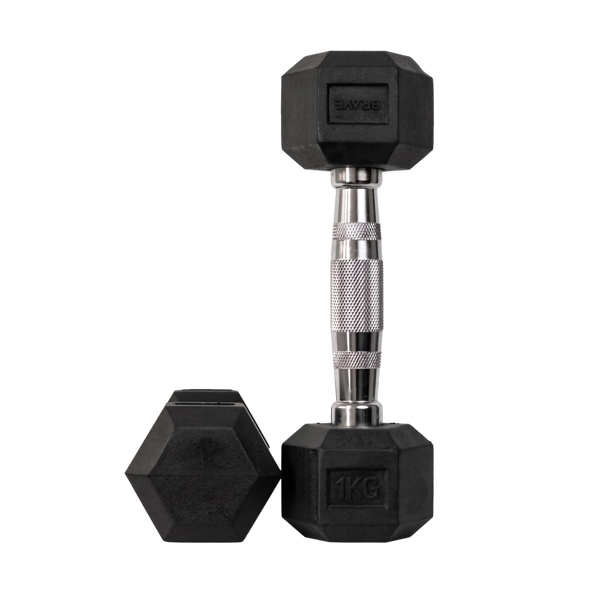 Dumbbell EVO Cromado Vulcanizado 1kg - Imagem Principal