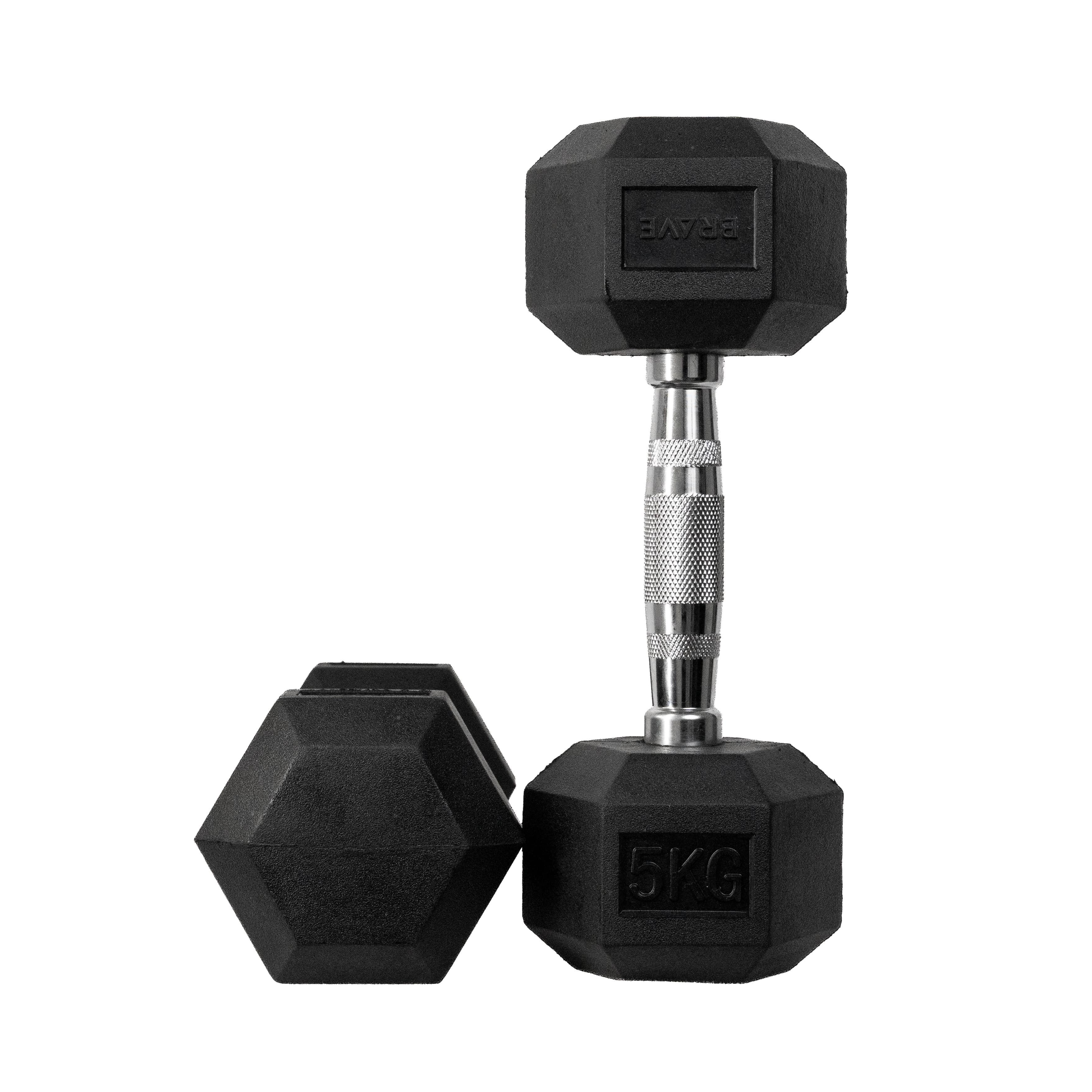 Dumbbell EVO Cromado Vulcanizado 05kg - Imagem Principal