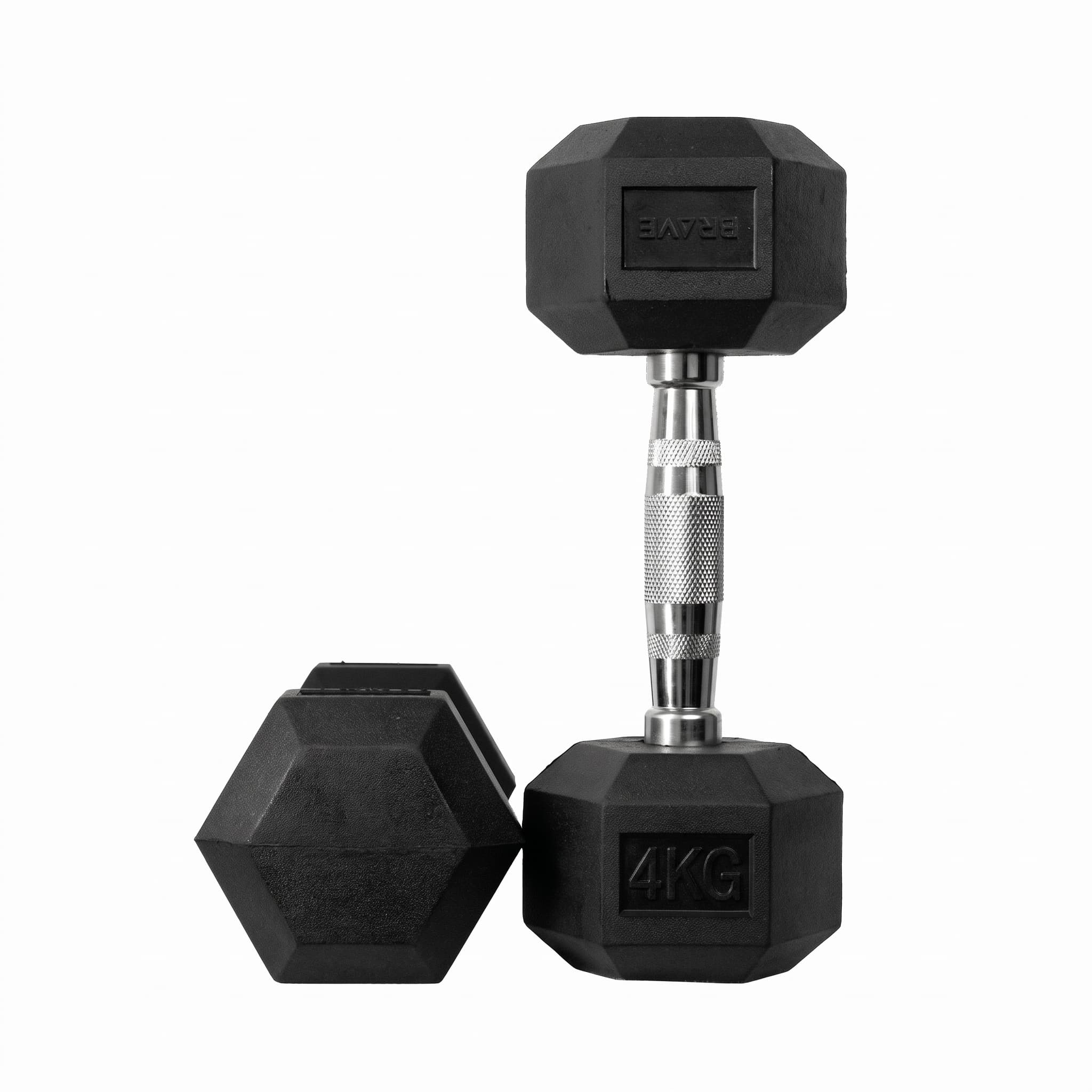 Dumbbell EVO Cromado Vulcanizado 4kg - Imagem Principal