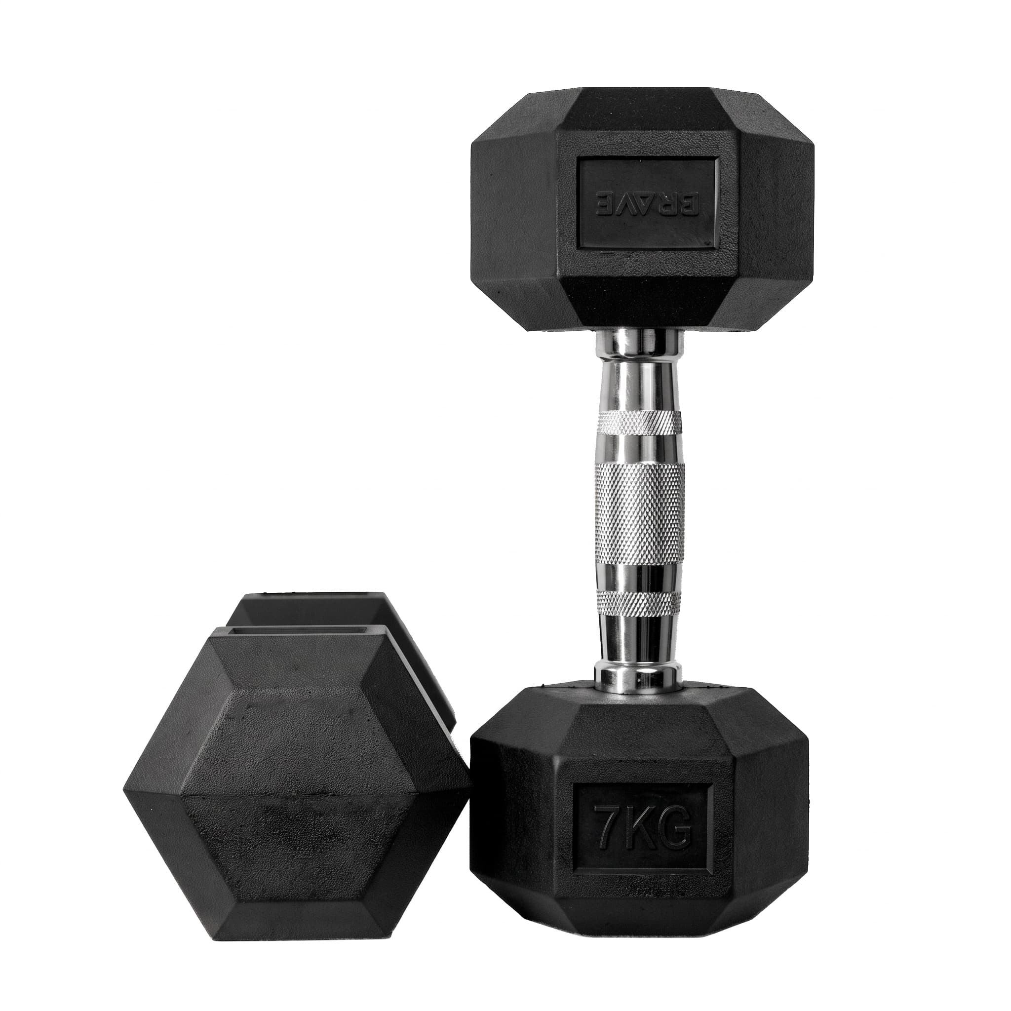 Dumbbell EVO Cromado Vulcanizado 7kg - Imagem Principal