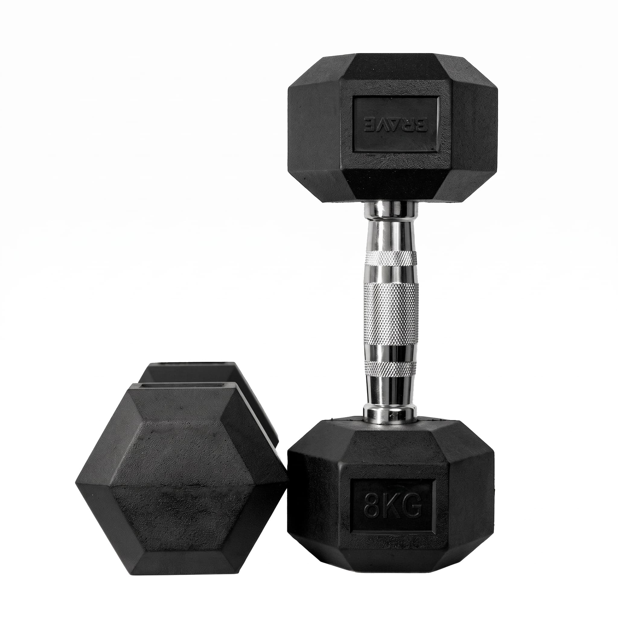 Dumbbell EVO Cromado Vulcanizado 8kg - Imagem Principal