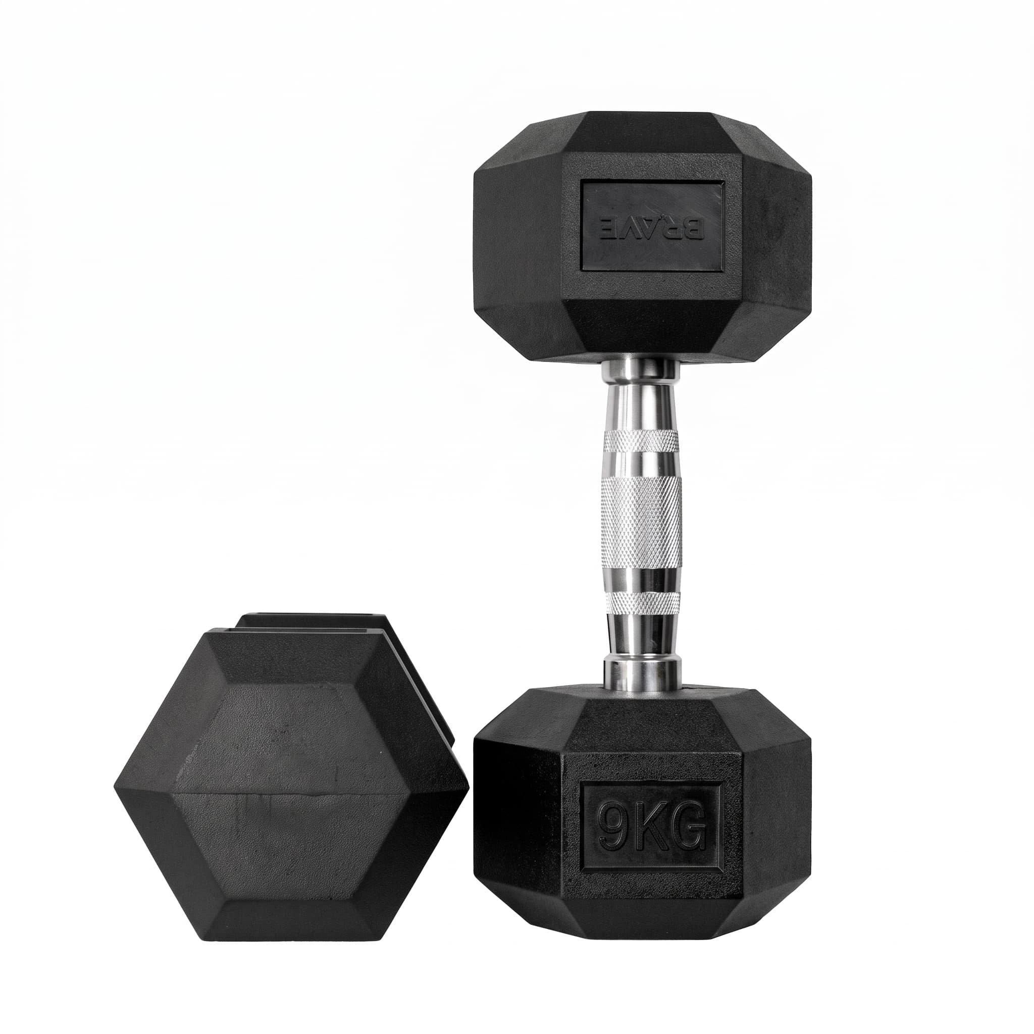 Dumbbell EVO Cromado Vulcanizado 9kg - Imagem Principal